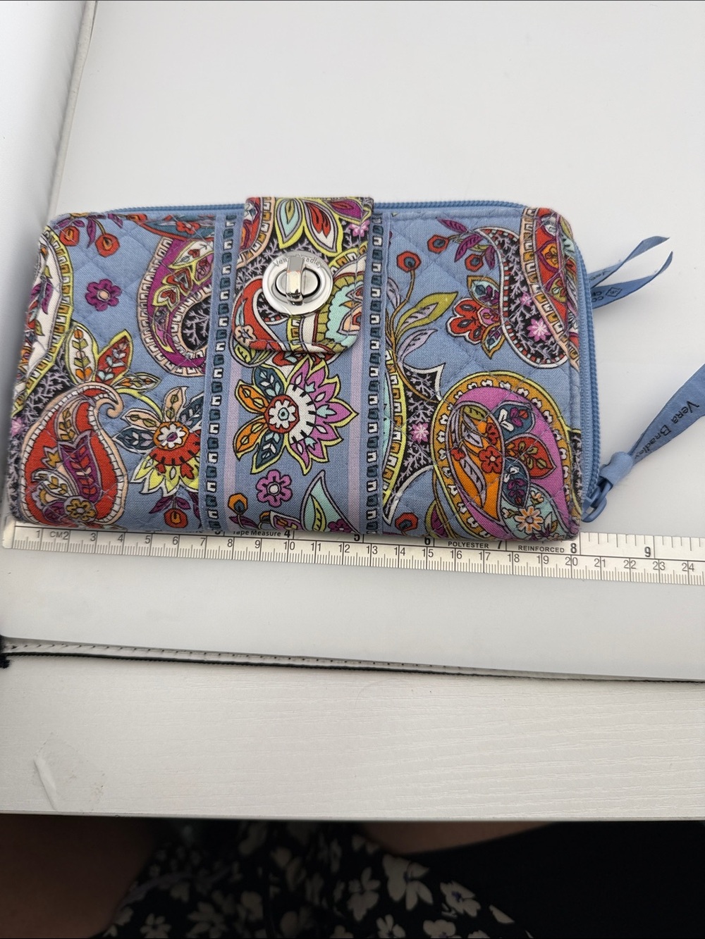 Vera Bradley Light Blue Paisley Zip Wallet - Picture 13 of 13